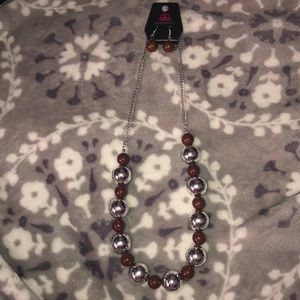 Paparazzi necklace and earring set